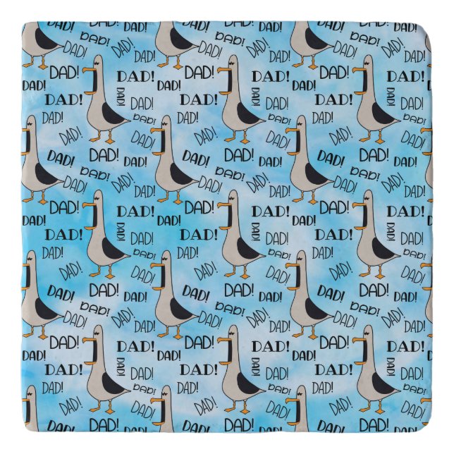 Calling Dad Marble Trivet (Front)