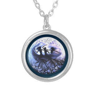 "Calling Down the Moon" Purple Boho Necklace