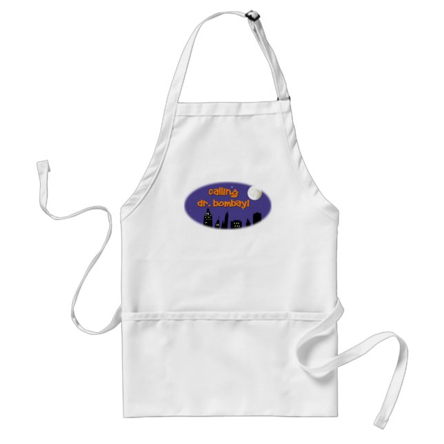 calling dr. bombay adult apron (Front)