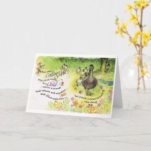 Calling God/Child, Folded Greeting Card, 5"x7" Card