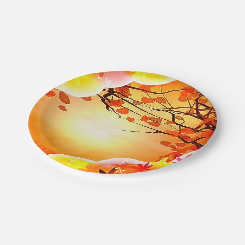 Calling Harvest THANKSGIVING FALL AUTUMN Paper Plates