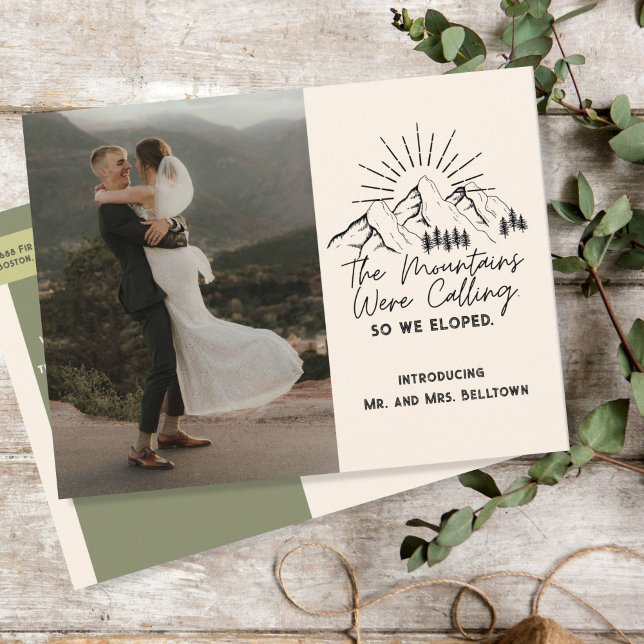 Calling Mountains Elopement Postcard (Creator Uploaded)