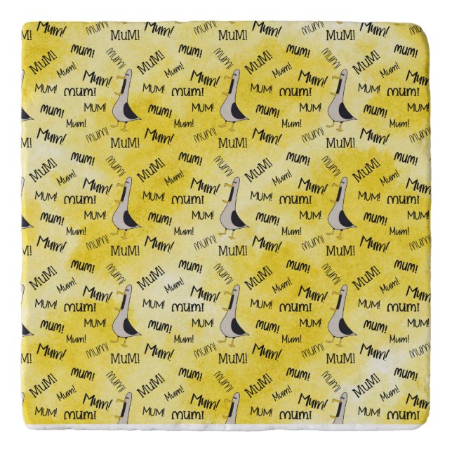 Calling Mum Marble Trivet (Front)