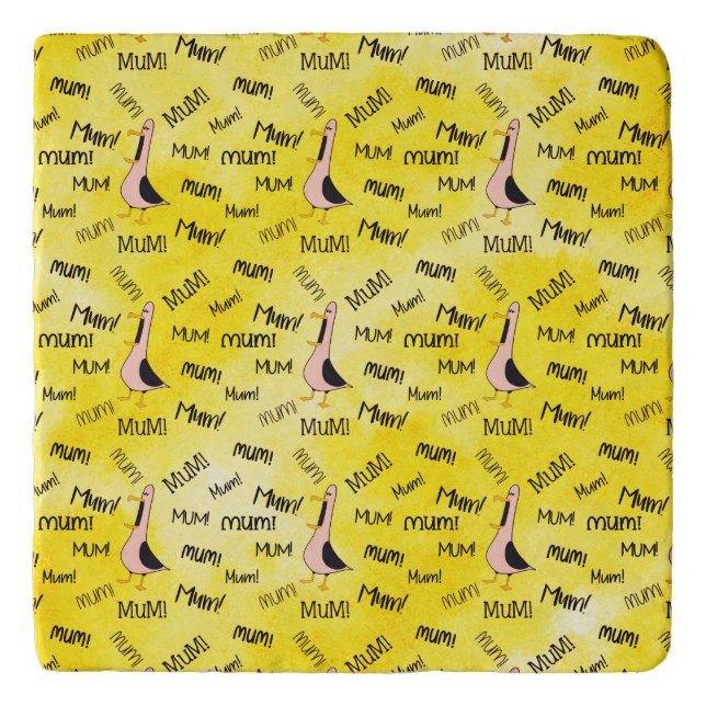 Calling Mum Marble Trivet (Front)