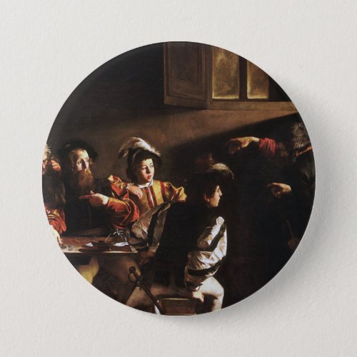 Calling Of Saint Matthew By Caravaggio Button