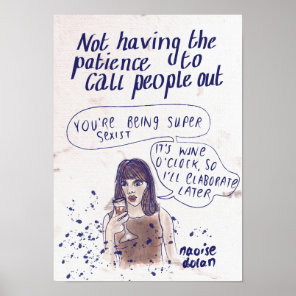 Calling people out poster