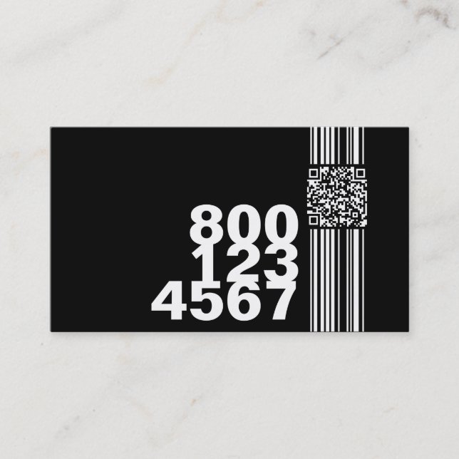 calling qr code (color customizable) business card (Front)