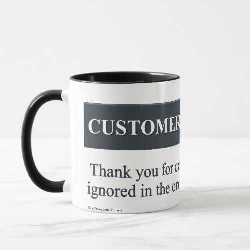Calling the Customer Service Line Mug