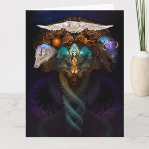 Calling The Spirit Animals Greeting Card