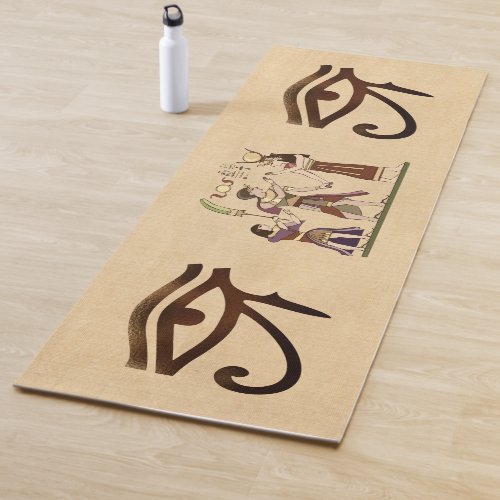 Calling to the Gods Egyptian Folk Art Yoga Mat