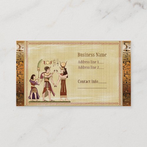 Calling to the Gods Egyptian Template Business Card