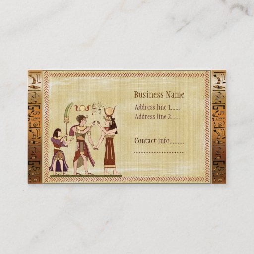 Customizable Calling to the Gods Egyptian Template Business Card