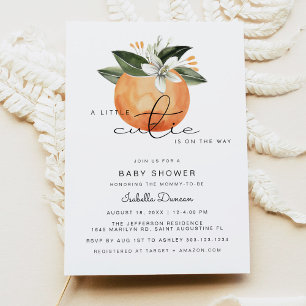 Calliope - A little Cutie Baby Shower Oranges Invitation