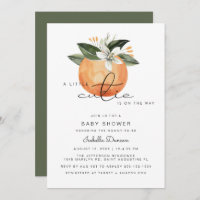 Calliope - A little Cutie Baby Shower Oranges Invitation