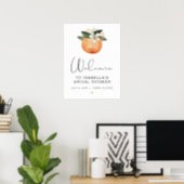 CALLIOPE Citrus Orange Clementine Bridal Shower Poster (Home Office)
