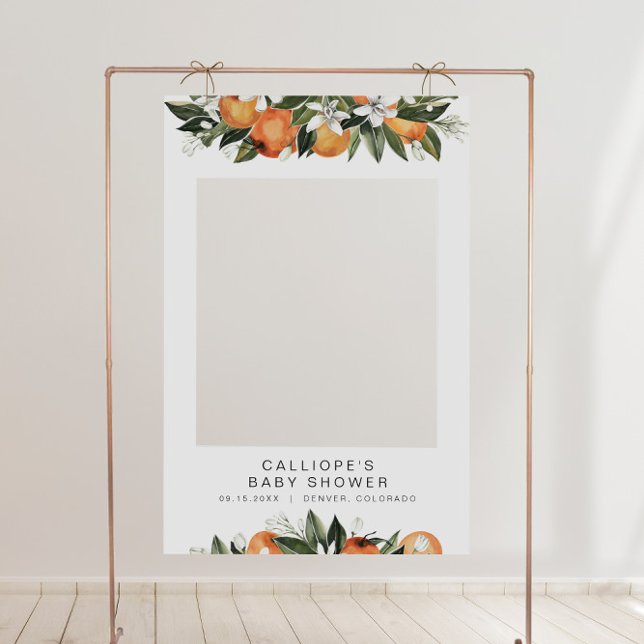 CALLIOPE Cutie Orange Baby Shower Photo Frame Prop Foam Board (Creator Uploaded)
