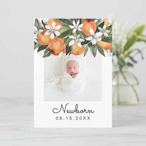 CALLIOPE Little Cutie 1st Birthday Photo Banner Invitation