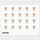 CALLIOPE Little Cutie Clementine Baby Shower Classic Round Sticker (Sheet)