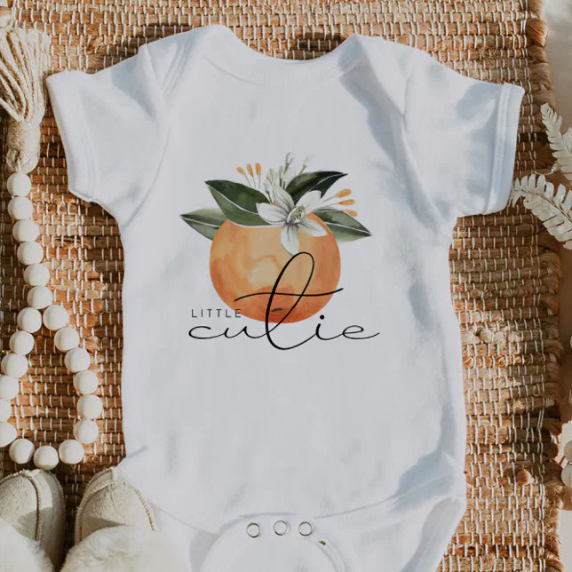 CALLIOPE Little Cutie Clementine Orange Baby Baby Bodysuit

