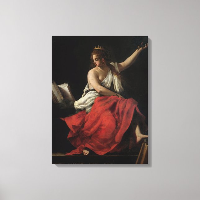 Calliope, Muse of Epic Poetry Canvas Print (Front)