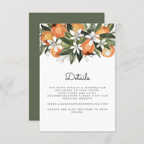 Calliope _ Watercolor Tropical Orange Enclosure Invitation