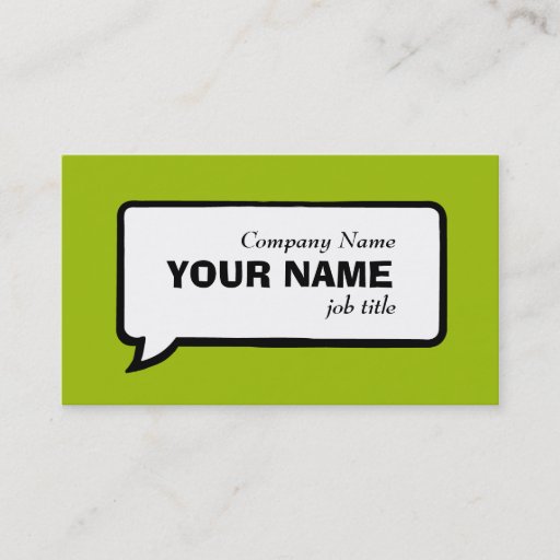 Customizable Callout Business Card