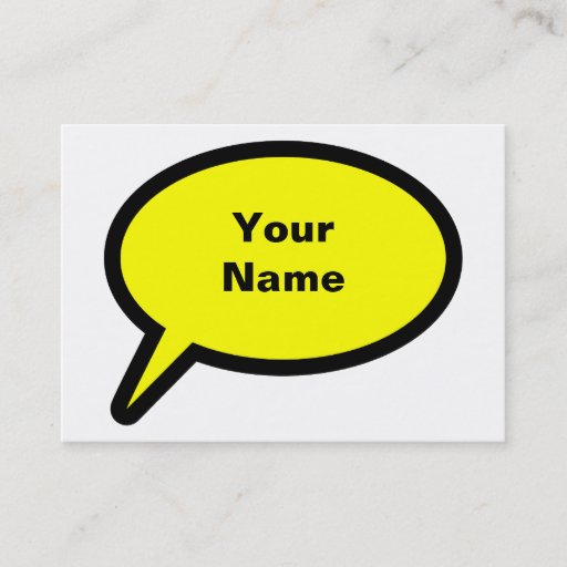 Customizable Callout icon business card template