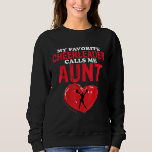 Calls Me Aunt Cheer Mom Women Cheerleading Sweatshirt