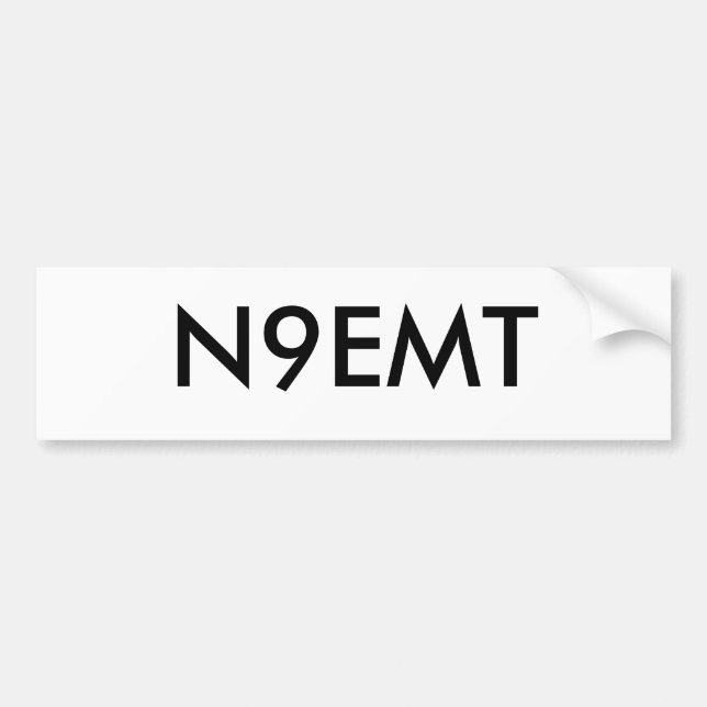 Callsign Bumper Sticker (Plain) (Front)