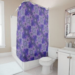 Calm Acrylic Pour Inspired Shower Curtain
