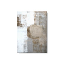 'Calm and Neutral' Grey and Brown Abstract Art