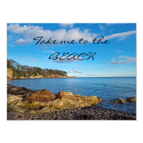 Calm and relaxing beach scene photo print