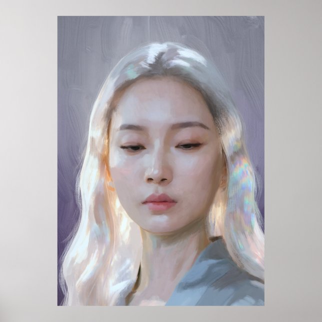 Calm and Serene Female Portrait Poster (Front)