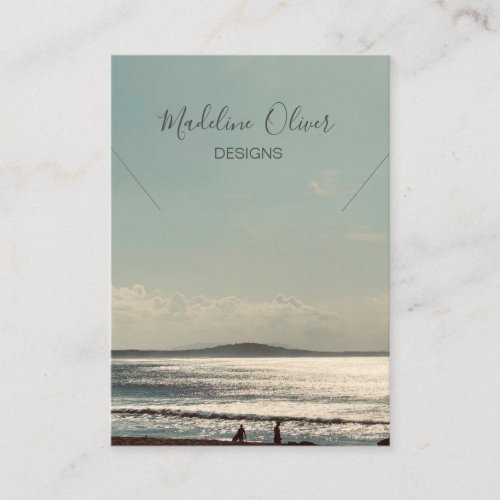 Calm Beach Scene Necklace Display  Business Card