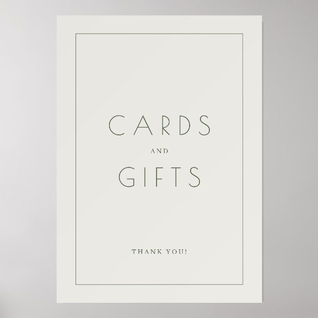 Calm Beige Minimalist Gratitude Sign Holder (Front)