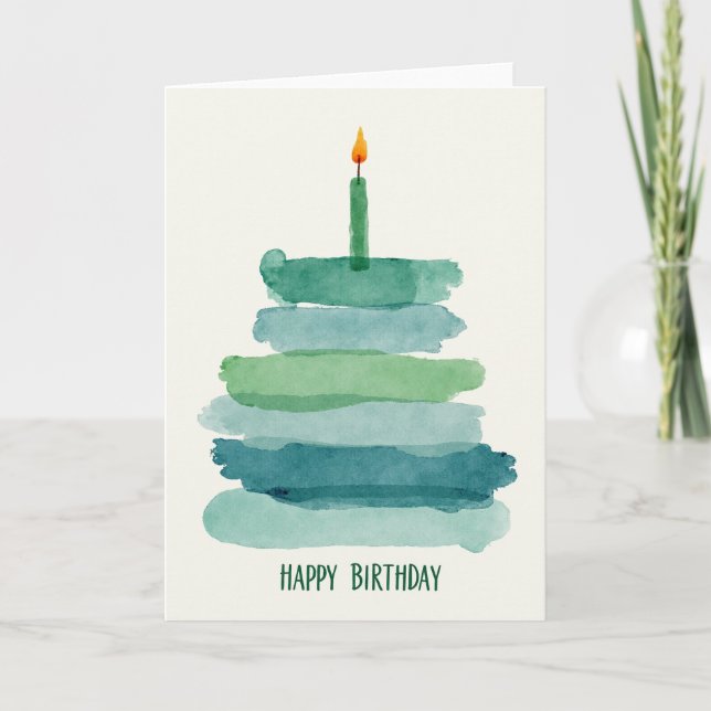Calm Birthday Layered Card (Front)