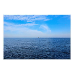 Calm Black Sea Romania – Seagulls Blue Sky Print