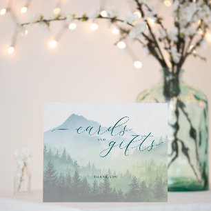 Calm Blue-Green Watercolor Landscape Foam Board