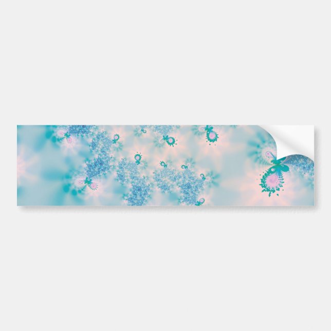 Calm Blue Meditation Butterfly Art Bumper Sticker (Front)