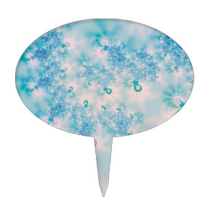 Calm Blue Meditation Butterfly Art Cake Topper