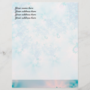 Calm Blue Meditation Butterfly Art Letterhead