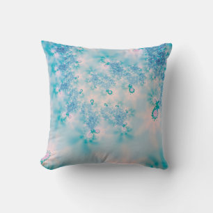 Calm Blue Meditation Butterfly Art Throw Pillow