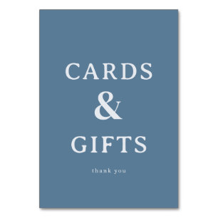 Calm Blue Minimalist Gratitude Card