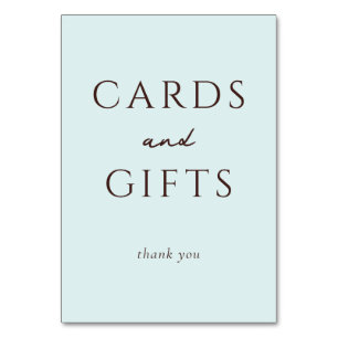 Calm Blue Minimalist Gratitude Card