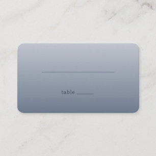 Calm Blue Minimalist Lines Place Card