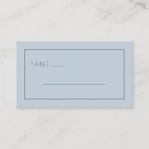 Calm Blue Minimalist Table Sign Place Card