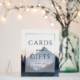 Calm Blue Minimalist Thank You Card Foam Board