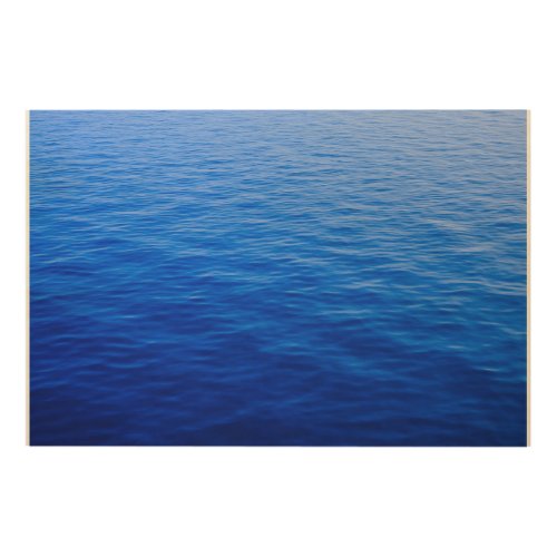 calm blue ocean a wavea wood wall art