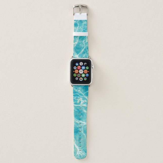 Calm Blue Ocean Wave Apple Watch Band (Front)