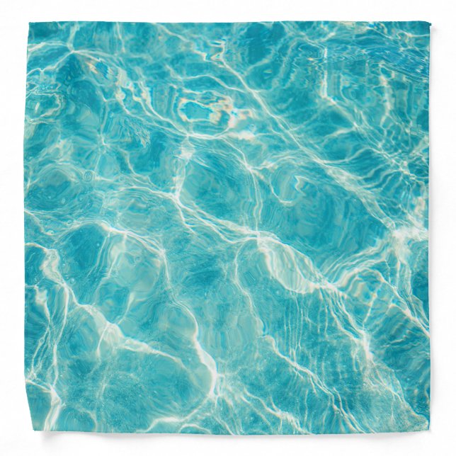 Calm Blue Ocean Wave Bandana (Front)